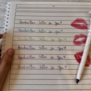 Handwritten love letter by me! Purple ink