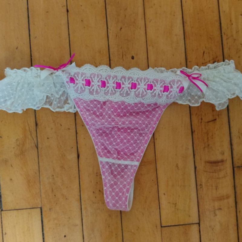 Frilly Pink thong
