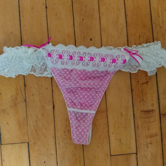 Frilly Pink thong