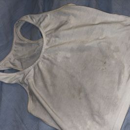 Lolas workout shirt and sweat rag from cardio and sauna