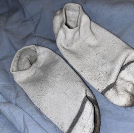 Lolas sweaty and dirty socks from cardio and sauna