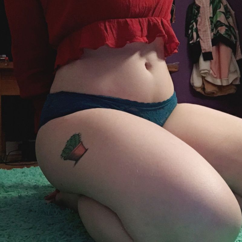 Blue lace panties