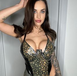 Worn Black Bubble Latex Bodysuit