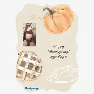 Capris Thanksgiving Holiday Card