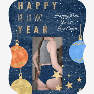 Capris New Years Holiday Card