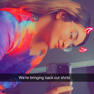 Lovely_Lady cut off galaxy shirt