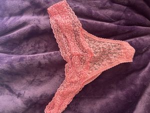 Pink Lacey Thong