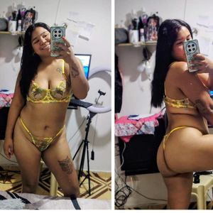 yellow lingerie