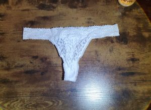 White Lace Thong