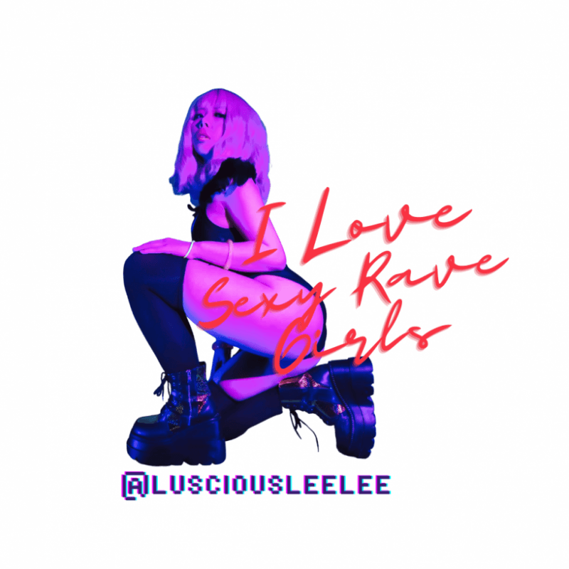 I Love Sexy Rave Girls Stickers