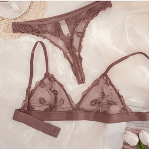 Brown Bra and Panty Set  Personally Worn in One of My Video