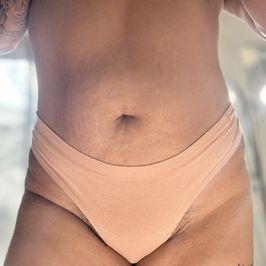 Worn Panties Cream Peach Thong