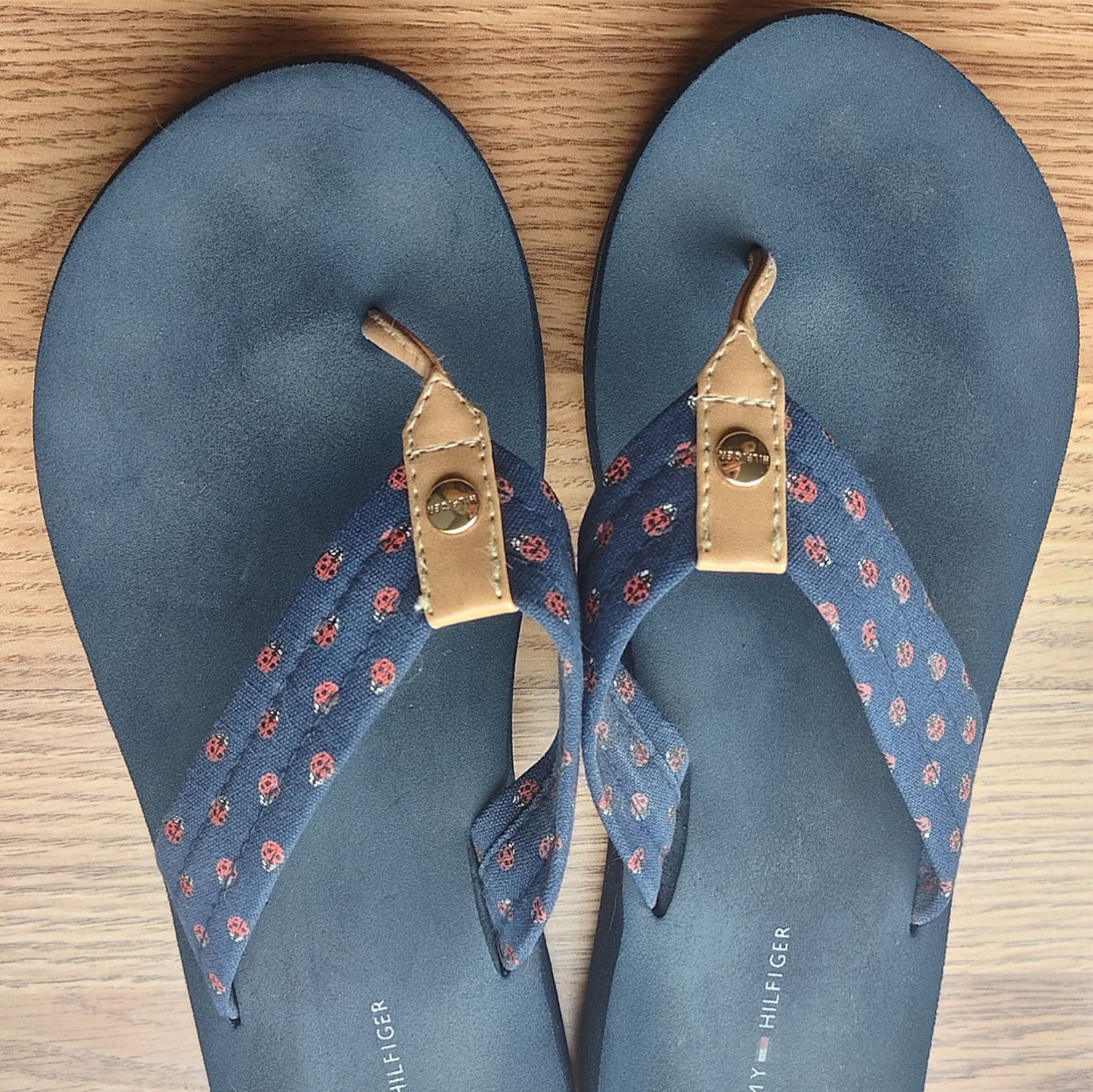 Tommy Ladybug Flip Flops
