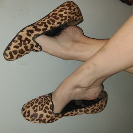 Size 9 Worn Flats Sweat Filled Shoes