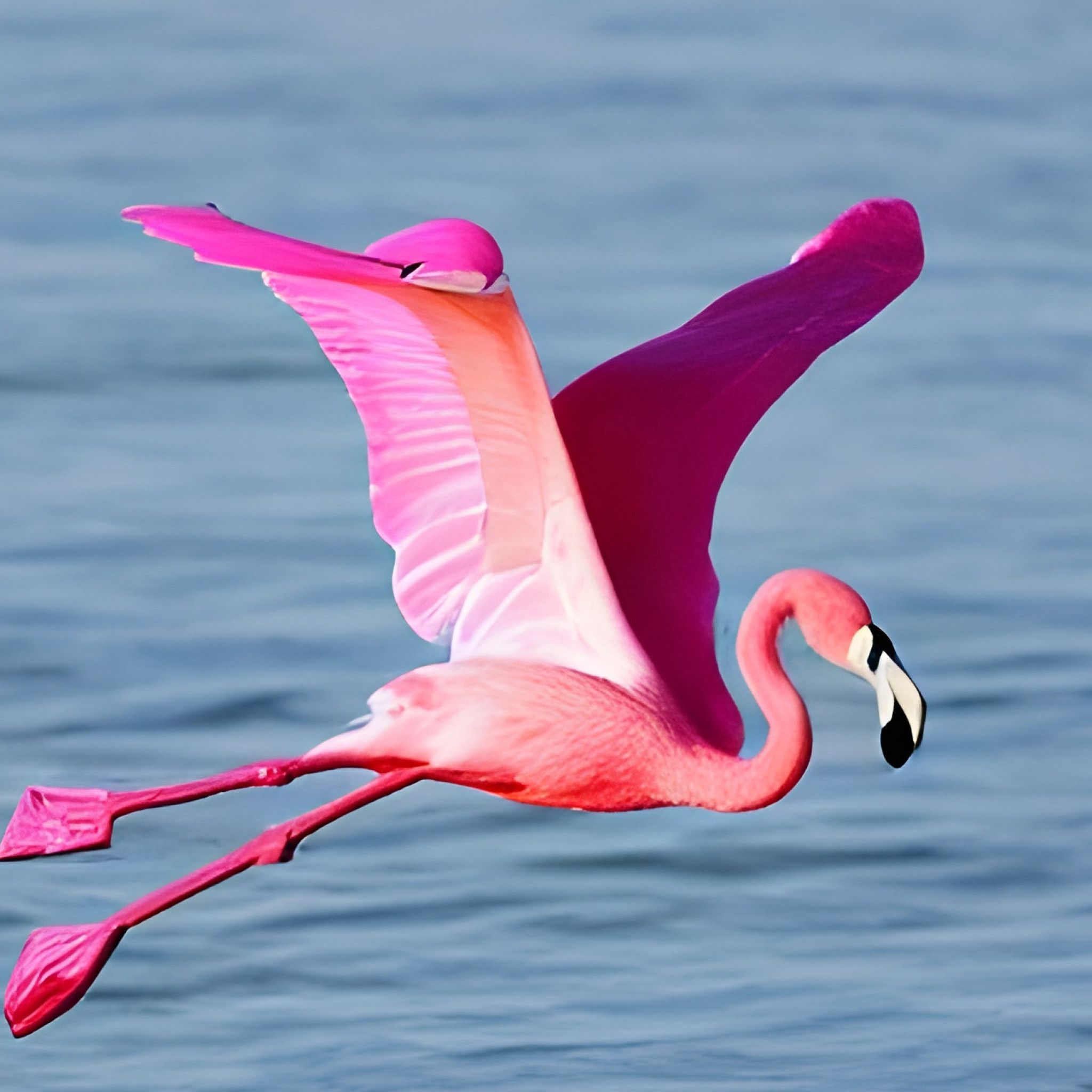 Pink fly bird
