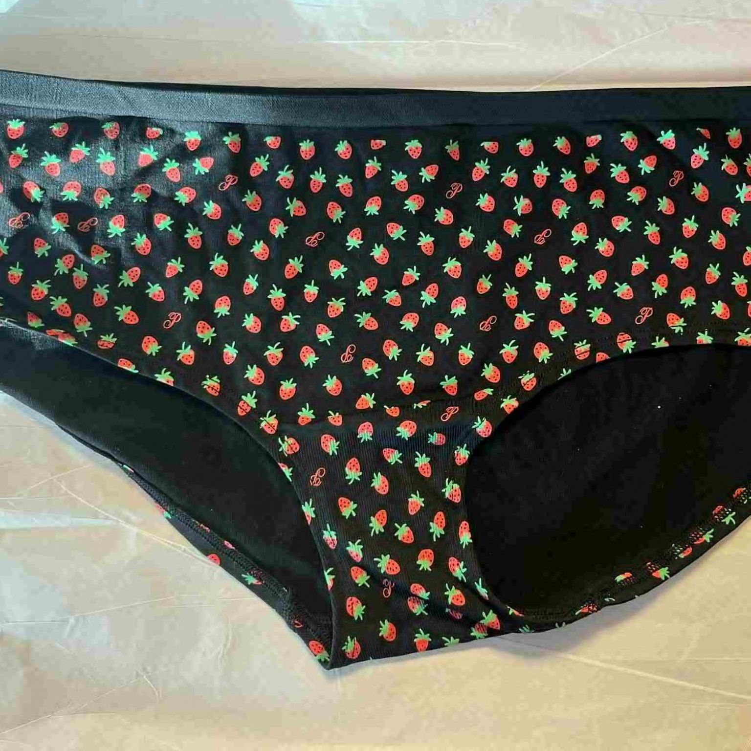 Black Strawberry Cheeky Panties