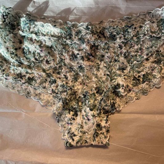 Mottled Green and White Cheeky Panties