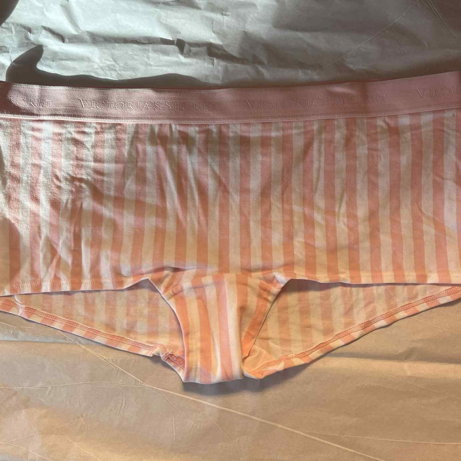 Pink Striped Boy Shorts