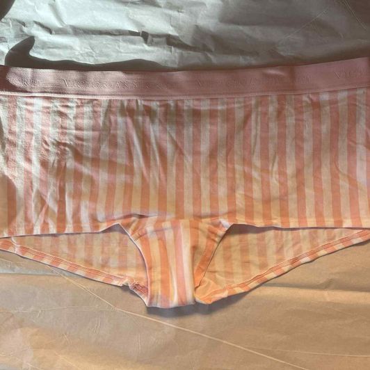 Pink Striped Boy Shorts
