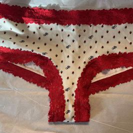 White Strawberry Panties