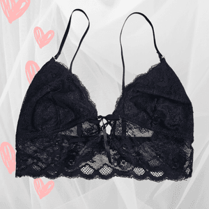 Black lace bralette