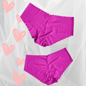 Pink silky full back panty