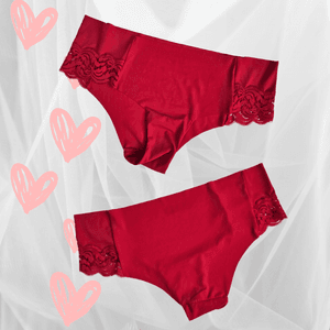 Red silky full back panty