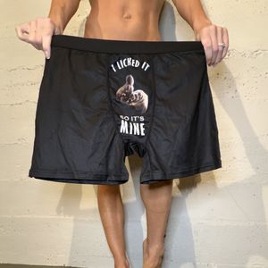 Custom Mens Boxers Printed With My Feet On Crotch
