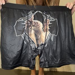 Custom Mens Boxers With Face and Feet