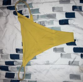 Yellow Thong Visible Wear
