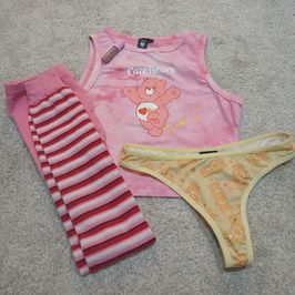 Care Bear Outfit With Thong Top Leggings Lipstick And 2 Vids