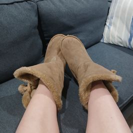 Mailed Very Old Brown Boot Slippers Size 9