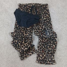 Very Old Black Panties Leopard Print Pajama Pants And Video