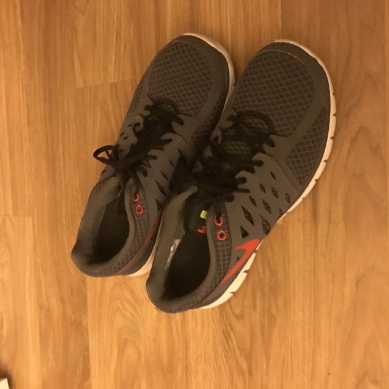 Worn gym shoes
