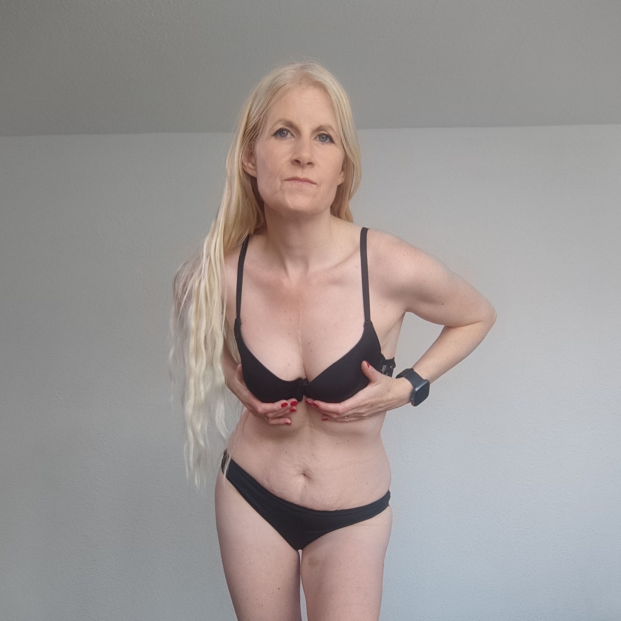 Black bra and panties set