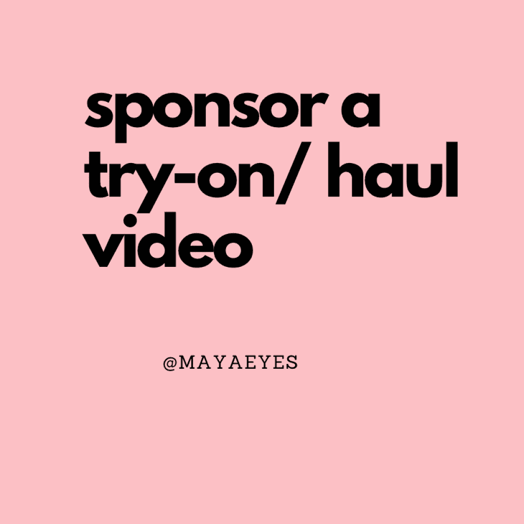 Sponsor a try-on video