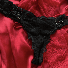 Black corset panties