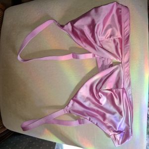 Pink Satin Bralette