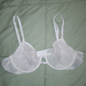 White Mesh Bra