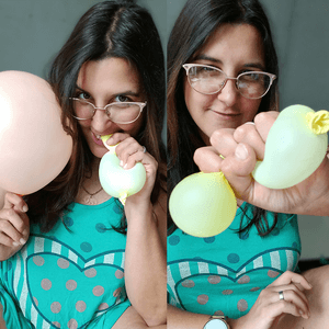 Squeeze underinflated balloons Pics and vids BUNDLE