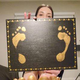 Custom Painted Footprint Canvas