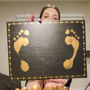 Custom Painted Footprint Canvas