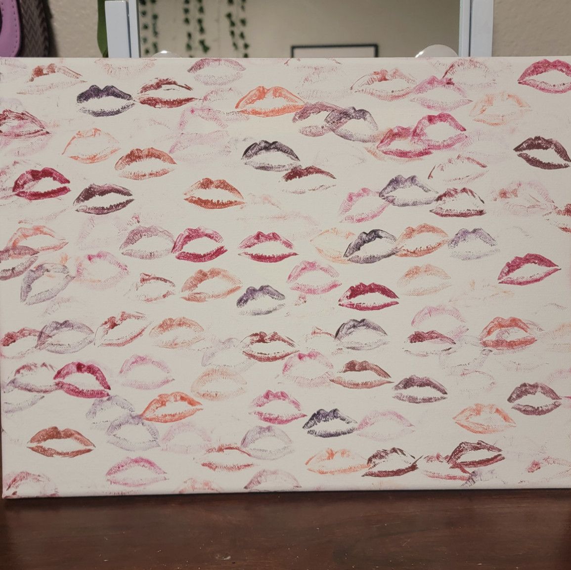 100 kisses canvas art