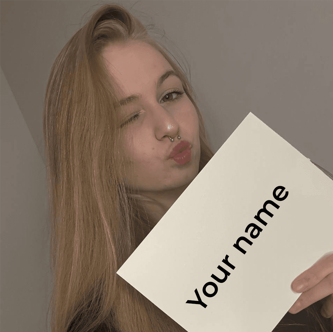 Photo with your name