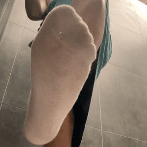 White dirty socks