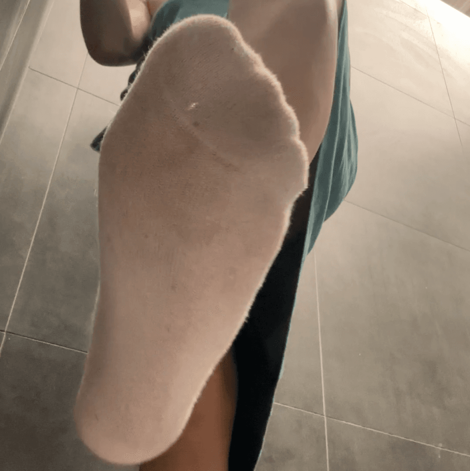 White dirty socks
