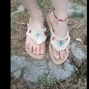 Flip flops feet and soles