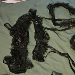 AVIDLOVE Black Lace Bra and panties with Garter