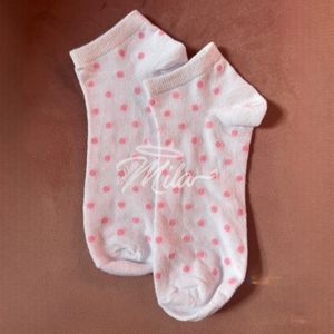 Pink Polka Dot Socks 1 Day Wear