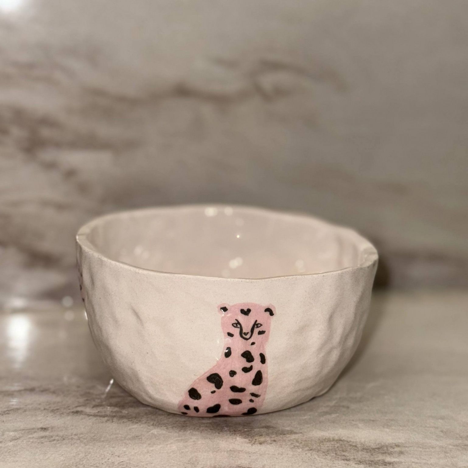 Spotted Porcelain Whisper: The Cheeky Dalmatian Bowl One On